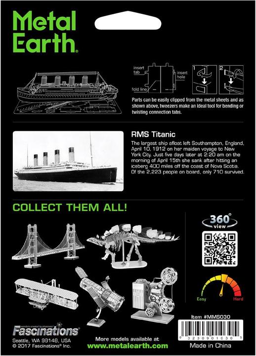 Actual product image Metal Earth Titanic ship silver edition