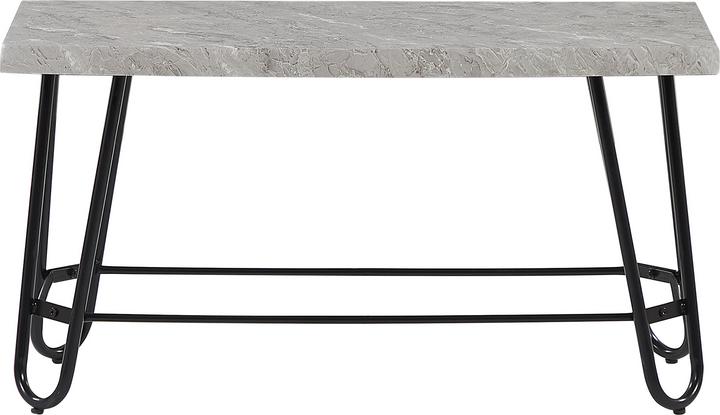 Produktbild Beliani Essgruppe grau Marmor Optik 4-Sitzer 110 x 70 cm KEMPTON (110 x 70 x 76 cm)