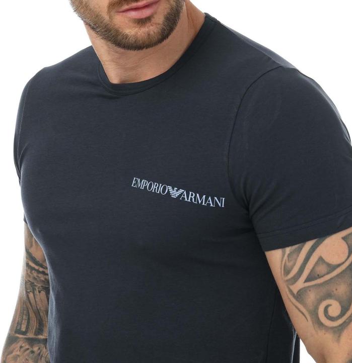Actual product image Emporio Armani Mens Underwear Logo T-Shirt (Pack of 2) (S)