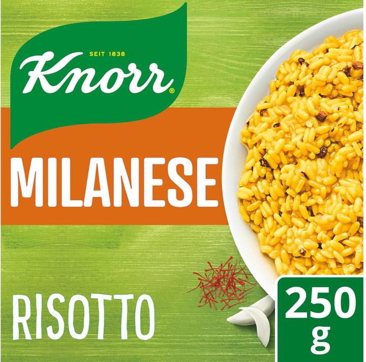 Actual product image Knorr Risotto Milanese, traditional dish from Milan, flavoured with fine mushrooms and saffron (250 g)
