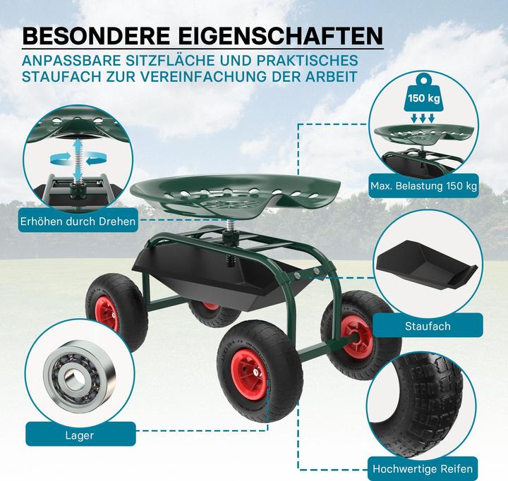 Produktbild Wiltec Gartenwagen (150 kg)