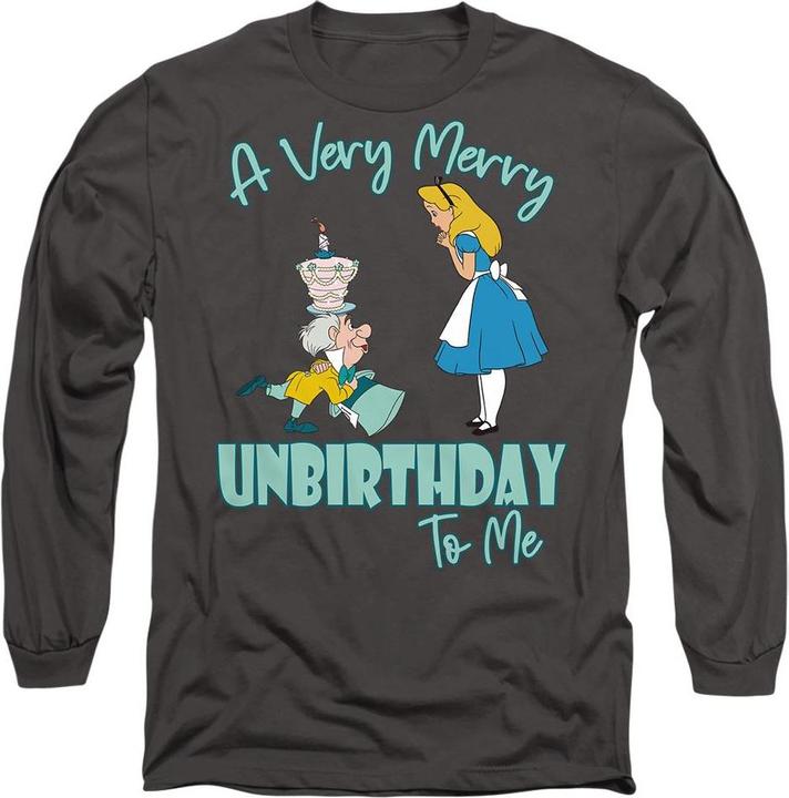Actual product image Alice In Wonderland Unisex Adult Very Merry Unbirthday To Me T-Shirt (XXL)