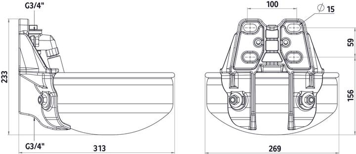 Image du produit Kerbl Abreuvoir en acier inoxydable avec vanne tubulaire