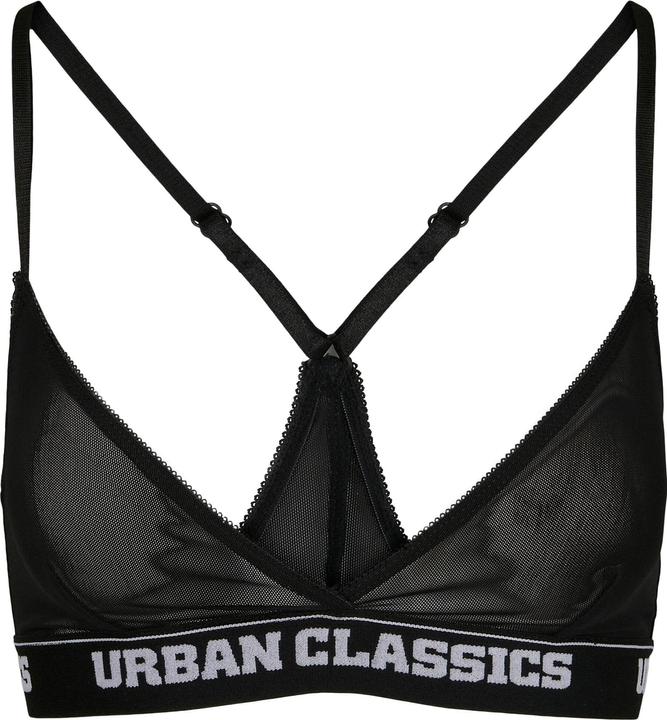 Urban Classics Ladies Triangle Tech Mesh Logo Bra (M)