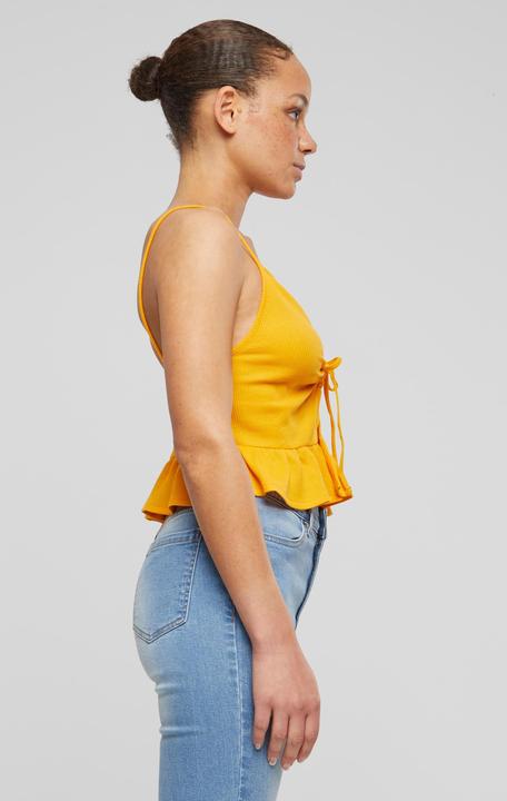 Immagine prodotto Urban Classics Top con volant in piqué Waffle da donna - 137877 (XS)