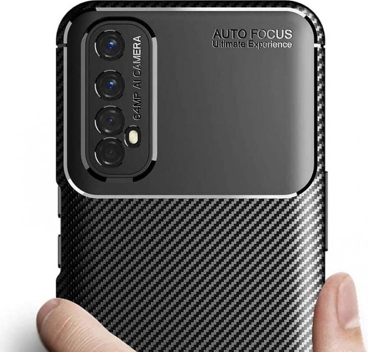 Actual product image Screenguard Realme 7 Cover Carbon Design TPU Case (Realme 7)