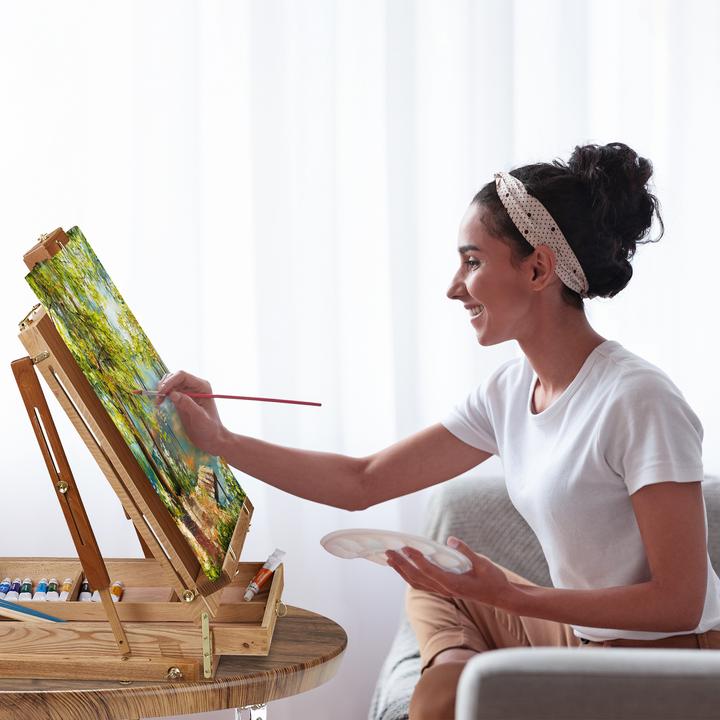 Actual product image Relaxdays Suitcase easel