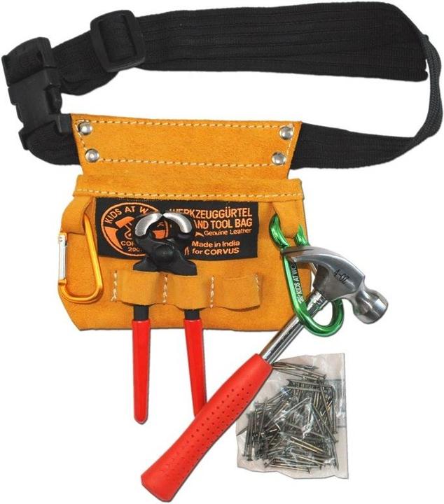 Actual product image Corvus Toys Kids at Work tool belt with accessories