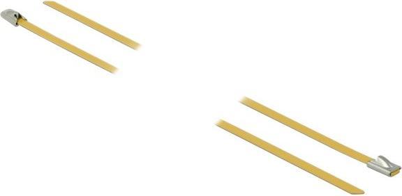 Produktbild Delock Edelstahlkabelbinder 300x4,6 10 Stk. (Metallkabelbinder, 300 mm, 10 Stk.)