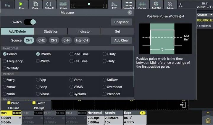 Produktbild Voltcraft DOV704 Digital-Oszilloskop 70 MHz 4-Kanal 1.25 GSa/s 50 Mpts 12 Bit D (CAT II)