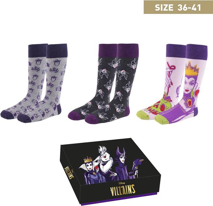 NoName VILLAINS - Pack de 3 paires de chaussettes (T36-41) (3er Pack, 36 - 41)