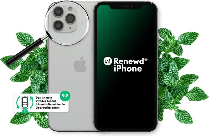 Actual product image Renewd iPhone 11 Pro (64 GB, Silver, 5.80", 12 Mpx, Dual SIM, A / Like new)