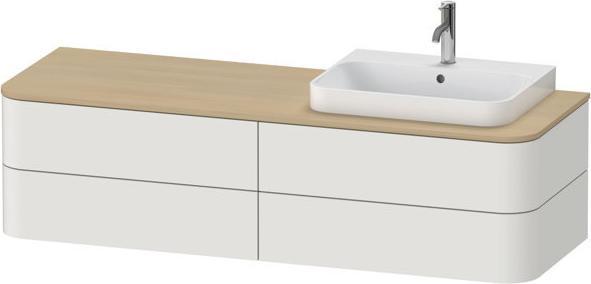 Actual product image Duravit Happy D.2 Plus Vanity unit for wall-mounted console, 1600x550 mm, 4 drawers, for top-mounted (160 x 55 x 41 cm)