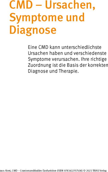 Image du produit CMD - Craniomandibuläre Dysfunktion (Allemand, Hamdi Kent, 2023)