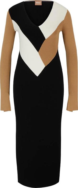 Actual product image BOSS Womens/Ladies Florency Ribbed Long-Sleeved Midi Dress (34 D)