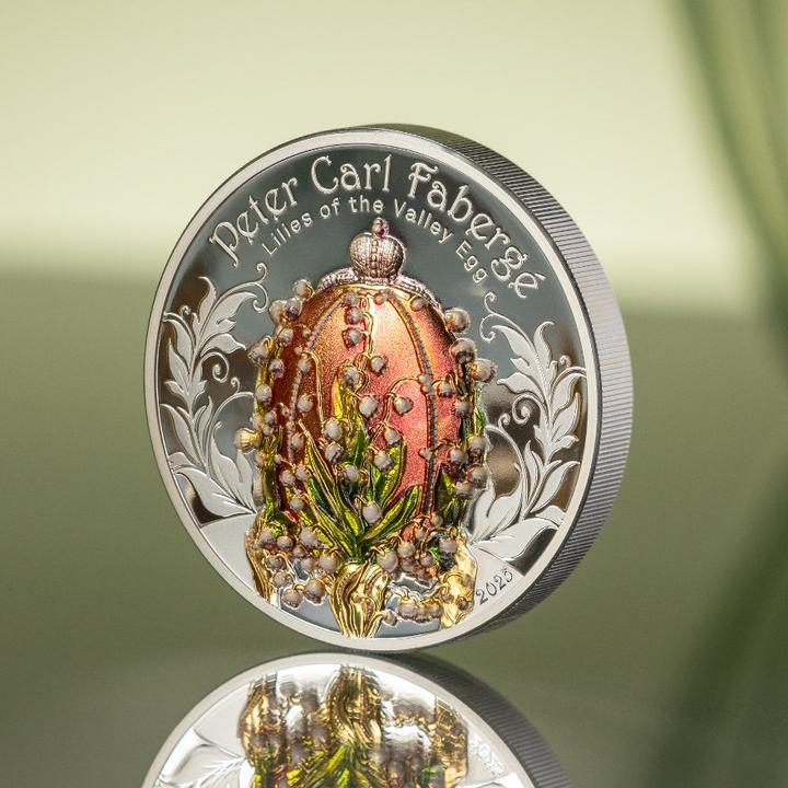 Actual product image CIT Coin Invest Silber Fabergé - Lilies of the Valley 2 oz PP - High Relief 2025 (999.90, 2025)