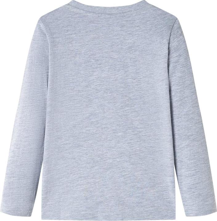 Actual product image VidaXL Children's long-sleeved shirt grey melange 140,Material: 95 (140)
