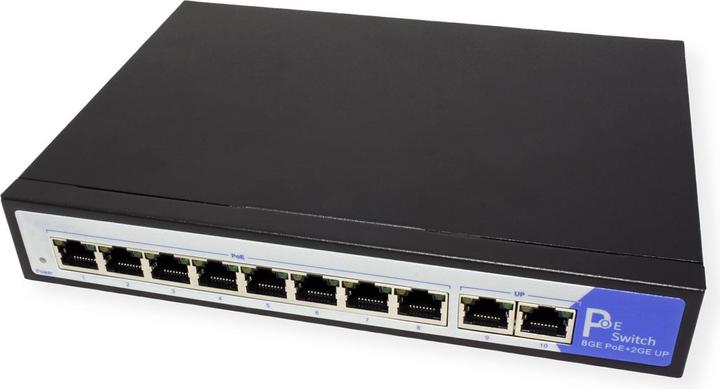 Actual product image Value PoE+ Gigabit Ethernet Switch, 8+2 Ports (9 Ports)