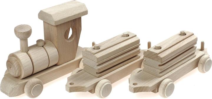 Actual product image Holzecke Wooden railway with blocks