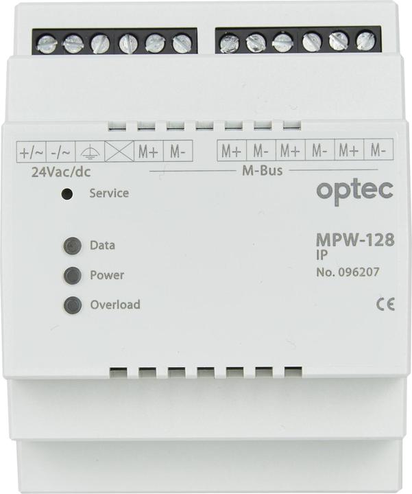 Produktbild Optec Pegelwandler MPW 128 IP Ethernet / M-Bus, 24 V DC