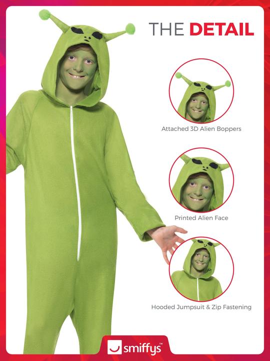 Produktbild Smiffys Alien (146, 152)