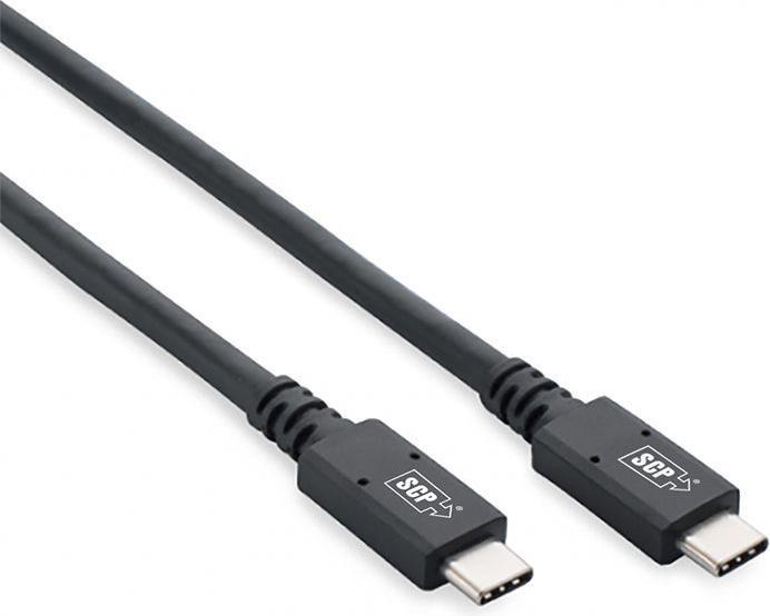 Image du produit SCP USBC32-1M Type-C mâle/mâle, USB 3.2 Gen 2 Superspeed+ 20Gbps, cuivre passif, alimentation (1 m, USB 3.2 Gen 2)
