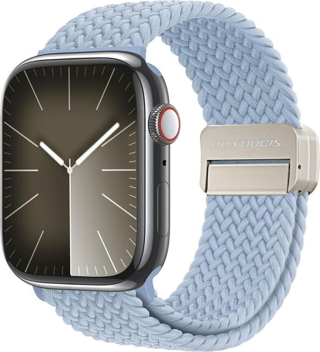 Dux Ducis Mixture Pro Bracelet Apple Watch 38mm/40mm/41mm - Bleu clair (41 mm, 38 mm, 40 mm, Nylon, Apple Watch SE (2022/2023), Apple Watch Series 8, Apple Watch Series 9, Apple Watch Series 7, Apple Watch Series 6, Apple Watch Series 4, Apple Watch Series 5, Apple Watch SE, Apple Watch Series 3)