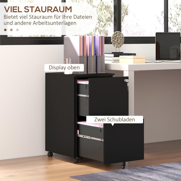 Produktbild Vinsetto Rollcontainer mit 2 verschliessbaren Schubladen