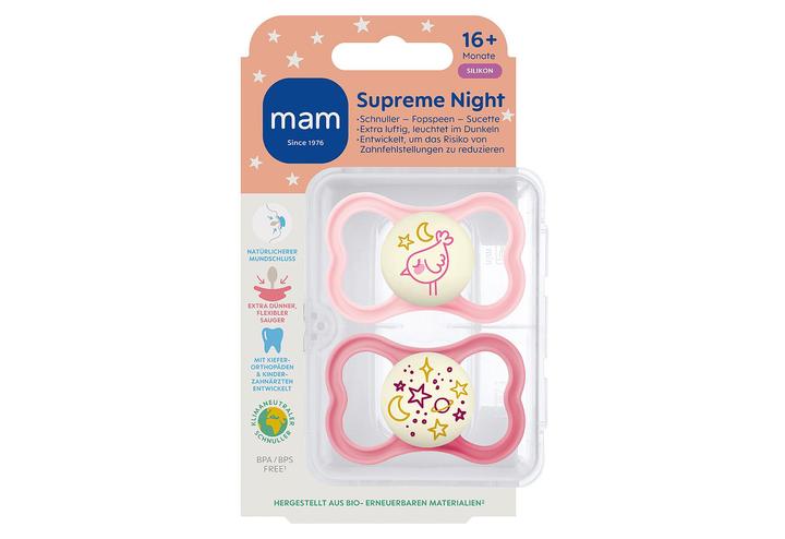 Immagine prodotto MAM Supremo Sili 16+ rosa 2pz (2 x, a partire da 16 m.)