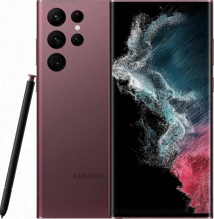 Image du produit Samsung Galaxy S22 Ultra (256 Go, Bourgogne, 6.80", Double SIM, 108 Mpx, 5G)