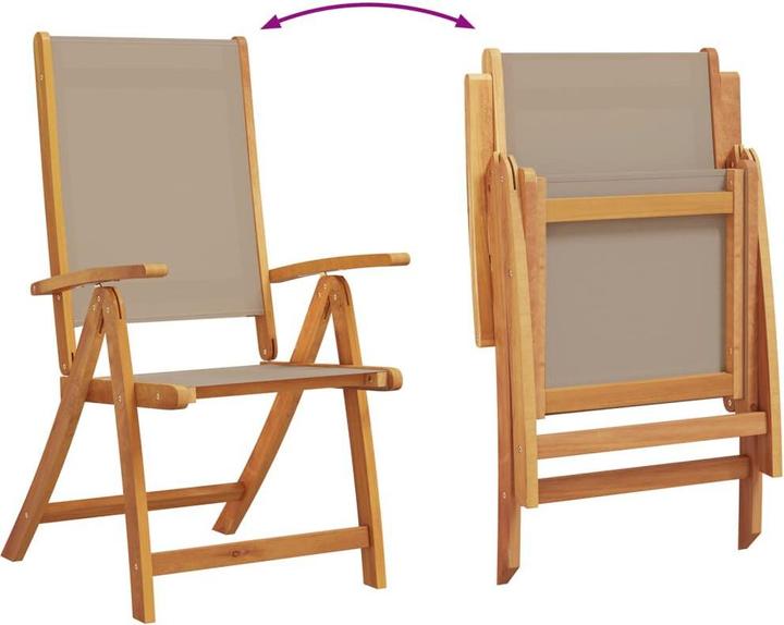Produktbild VidaXL Gartenmöbel Essgruppe Gartengarnitur 7-tlg. Massivholz Akazie Textilene (160 cm)