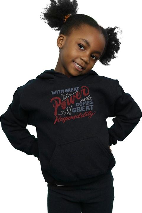 Actual product image Girls Spider-Man Great Responsibility Hoodie (140, 146)