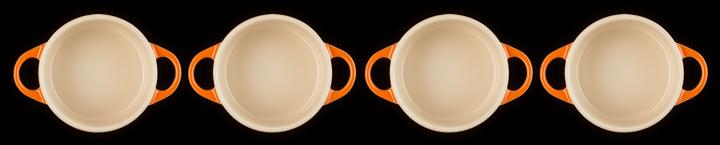 Actual product image Le Creuset Mini-Cocotte set of 4 "oven red" 0.2 litre (10 cm, Casserole + Stewpot, Ceramic)