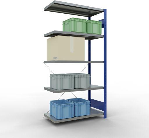 Stecksystem Anbauregal MULTIplus250 mit Kreuzstrebe