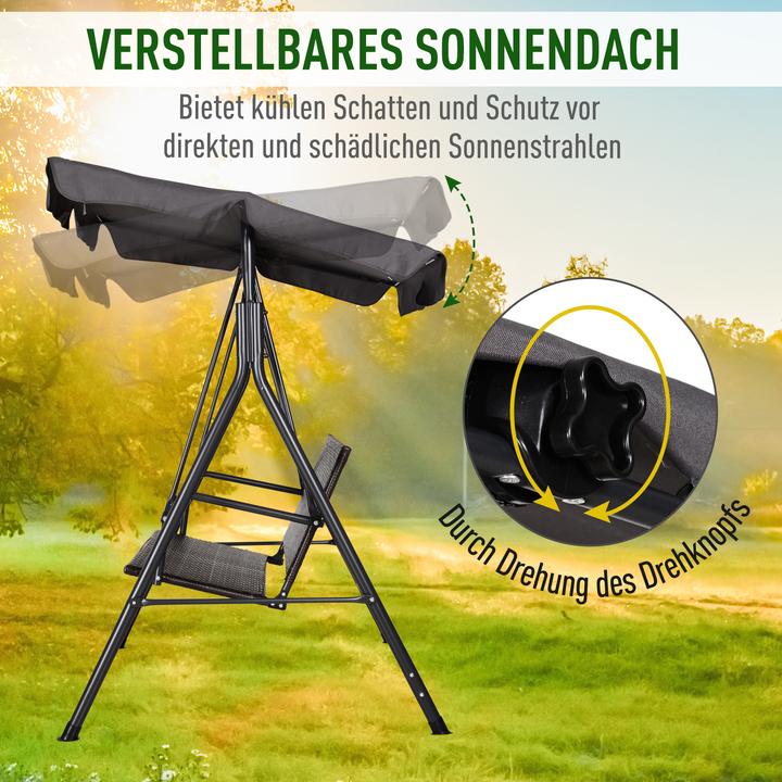 Produktbild Outsunny Hollywoodschaukel in Rattan-Optik
