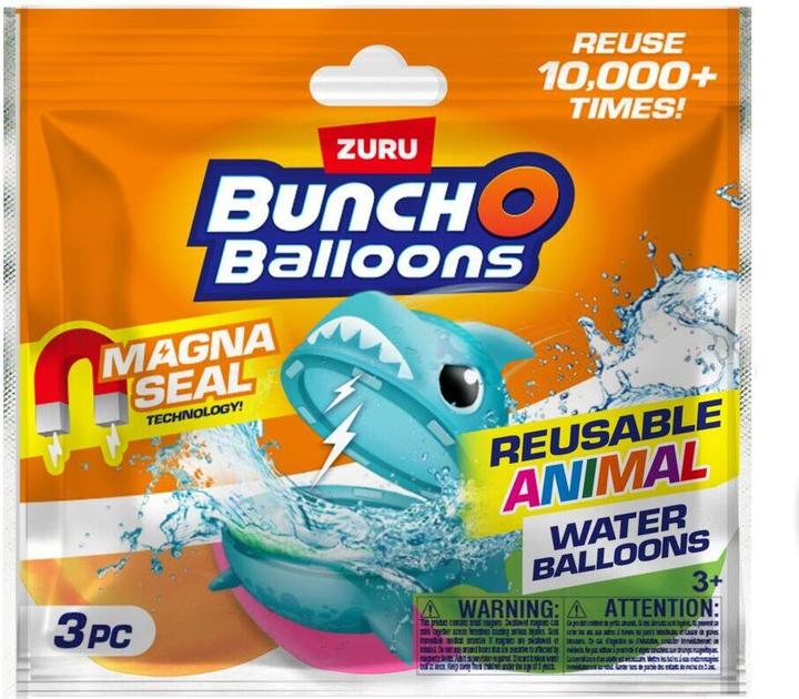 Produktbild Zuru Bunch O Balloons-Reusable-Animal Reusable Water Balloon (3 Pcs),S1,Foil Bag,Uq,9pc