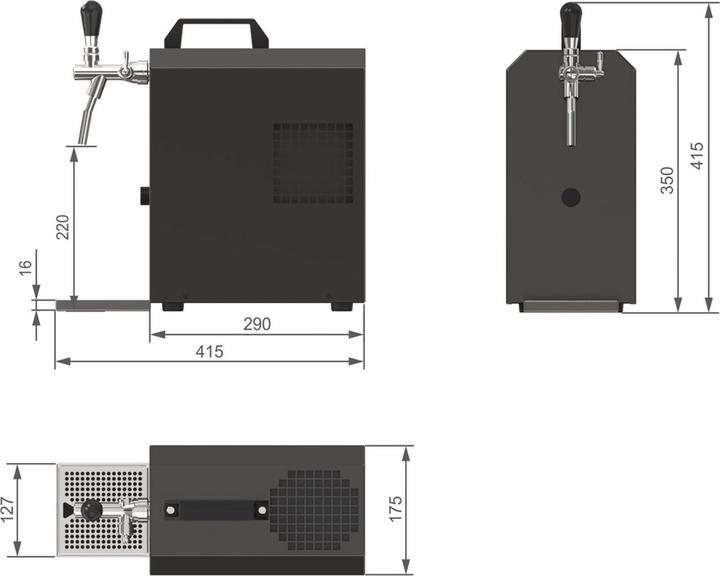 Immagine prodotto Ich-zapfe Untertheken Komplett Set - Bierzapfanlage Jet 30K