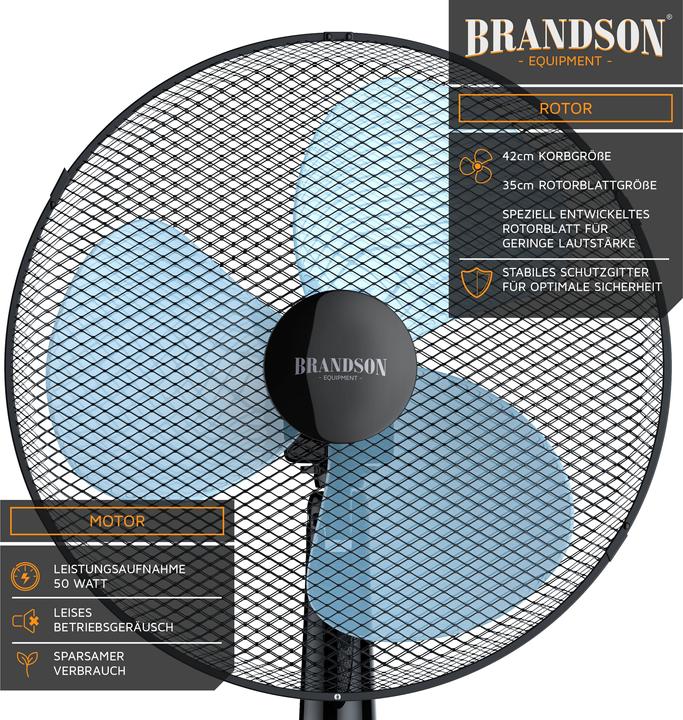 Immagine prodotto Brandson Ventilatore a piedistallo (48 dB)