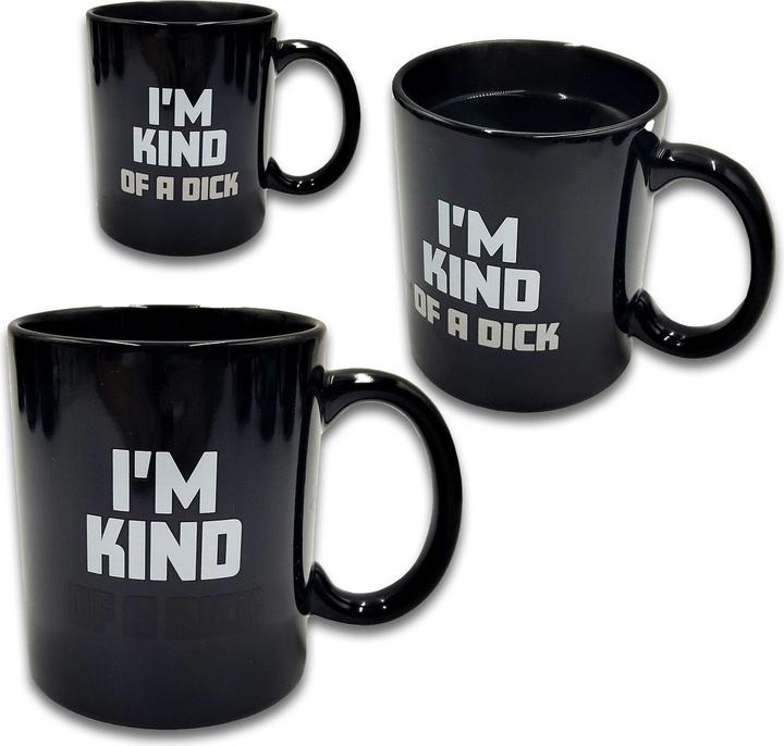 Image du produit Mad Monkey Tasse Kind of a Dick avec changement de couleur par la chaleur (300 ml, 1 x)