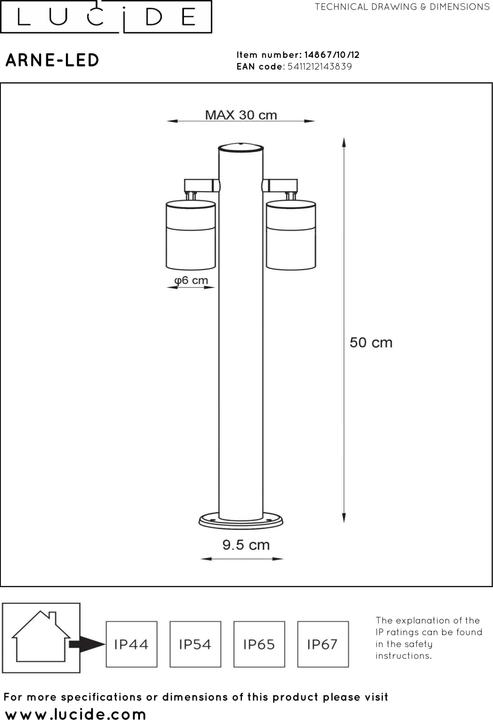 Actual product image Lucide Arne (350 lm, GU10, IP44)