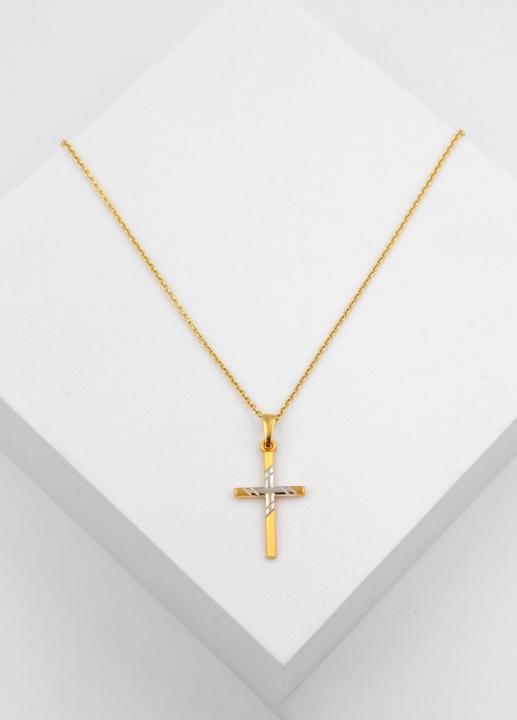 Produktbild Muau Kreuz (750, Weissgold, 18K Gelbgold)