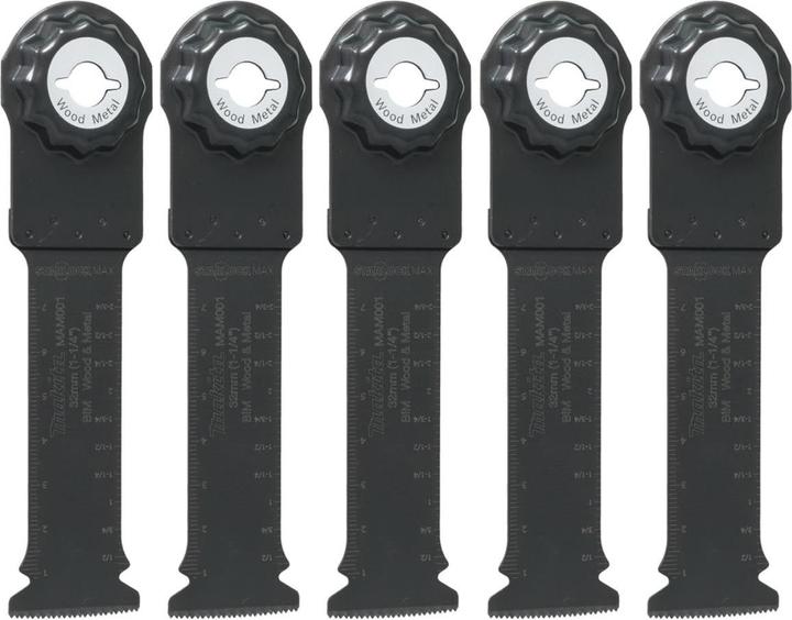 Image du produit Makita Lame de scie plongeante MAM001 32x80mm 5 pièces Starlock Max Multitool B-66400-5