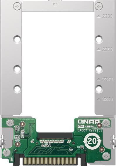 Produktbild QNAP QDA-UMP4A U.2 NVMe to M.2 NVMe SSD PCIe adapter 7mm