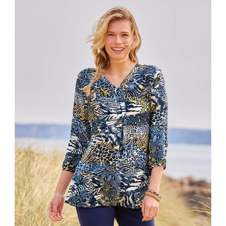 Produktbild Atlas For Women KreppBluse mit Animalprint (S)