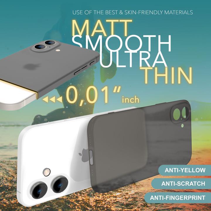 Image du produit Nalia Étui rigide mat extrêmement fin de 0,3 mm d'épaisseur (Apple iPhone 16)