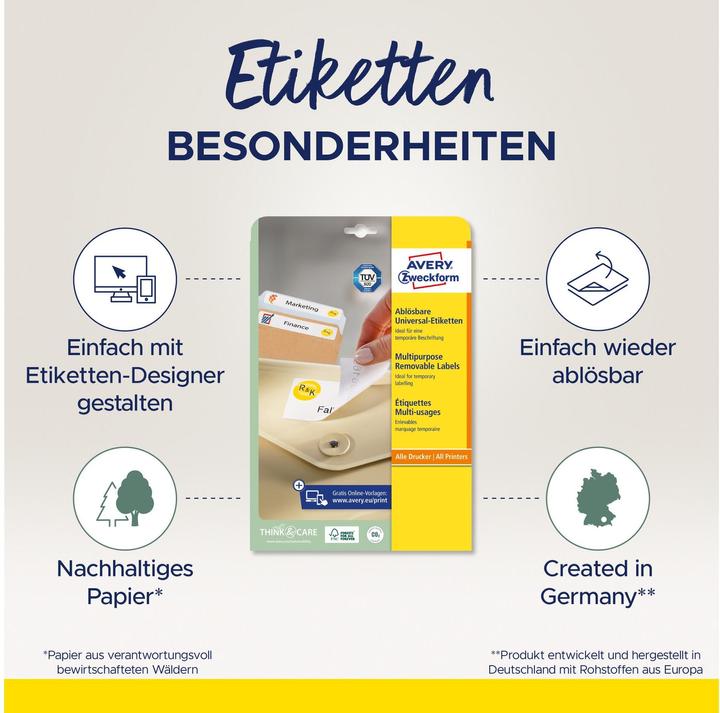 Produktbild Avery Universal-Etiketten