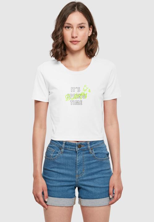 Actual product image Merchcode Ladies It's Spring Time Cropped Tee - 191023 (XS)