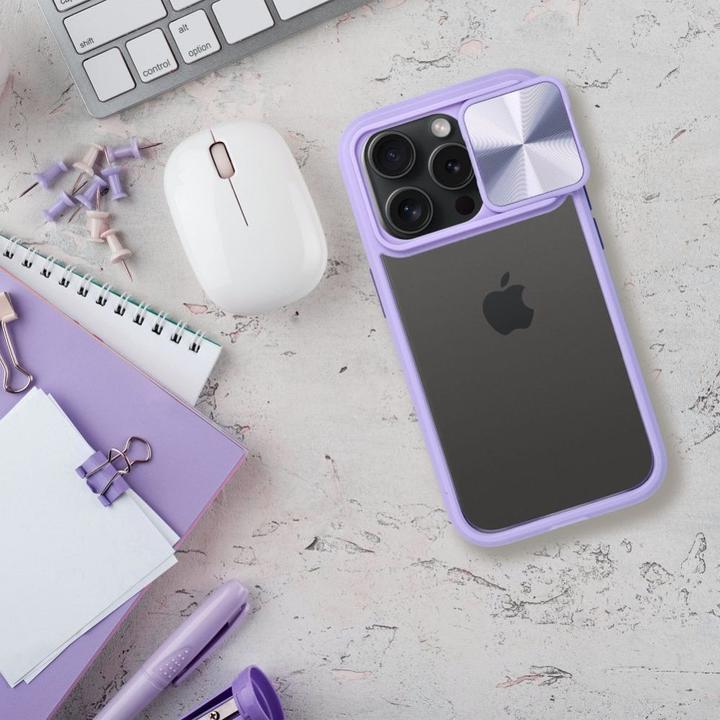 Actual product image OEM Back panel cover SLIDER case for IPHONE 12 Pro Max purple (Apple iPhone 12 Pro Max)