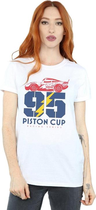 Actual product image Disney Womens/Ladies Cars Piston Cup 95 Cotton Boyfriend T-Shirt (M)