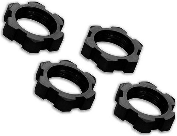 Actual product image Traxxas Rim nut, Splined, 17mm, Serrated blue anodized 4